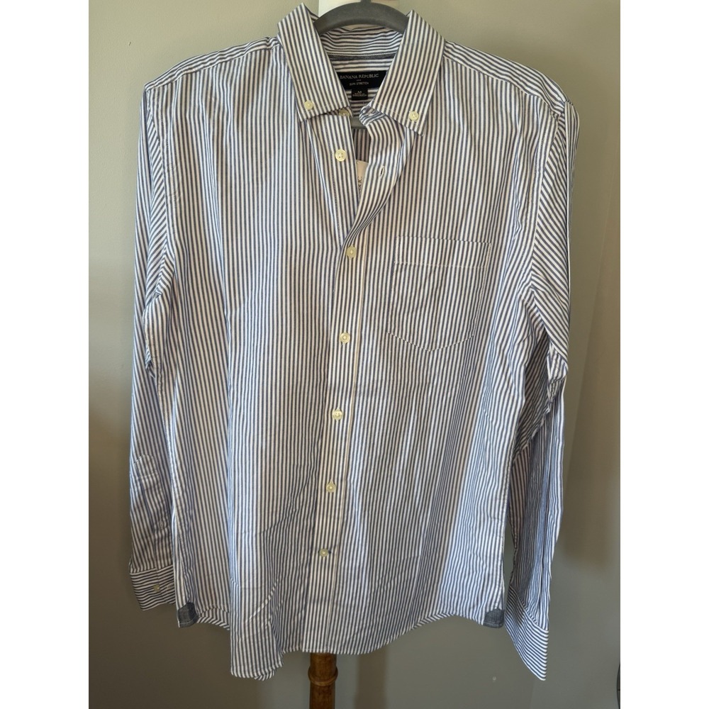 Banana Republic Collard Shirt Men's Medium Slim Fit New With Tags